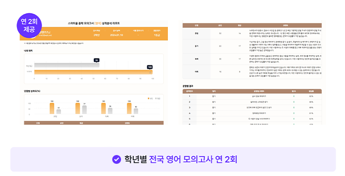 영어 정기 평가 서비스